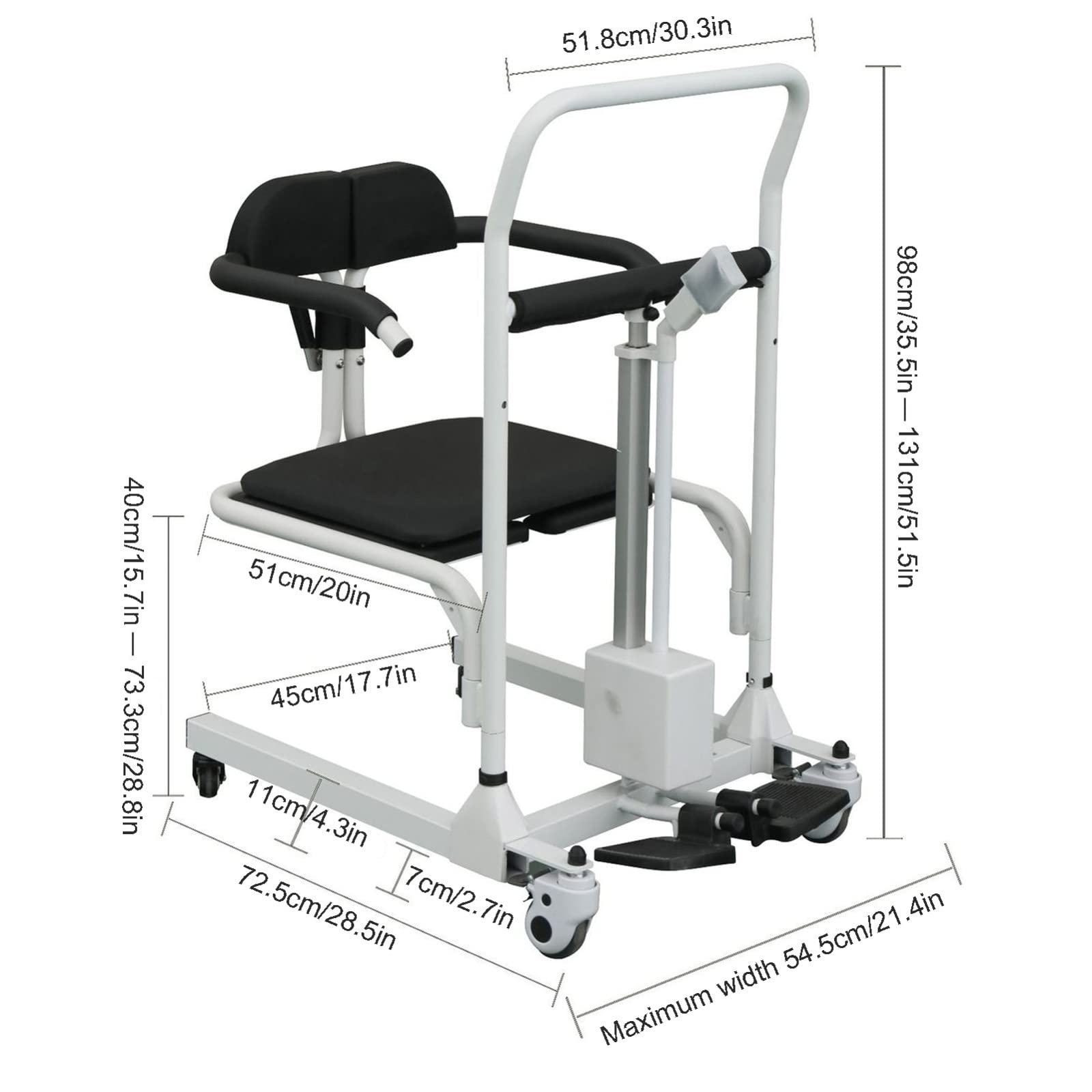 WZXCV Patient Lift For Home, Electric Lift Transfer Chair With 180